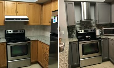 Grey Kitchen Cabinet Painting Project 1 Photo 2 Thumbnail