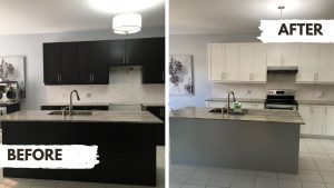 Painting Kitchen Cabinets in Horseshoe Valley Ontario