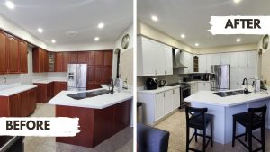 Professional kitchen cabinet painting and refinishing services in Barrie Ontario