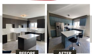 Before And After Kitchen Cabinet Refinishing Thumbnail