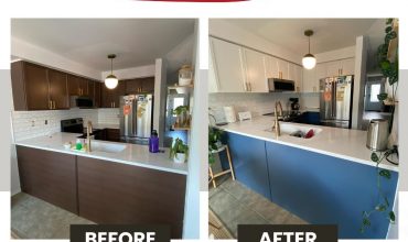 Painting Cabinets White And Island Blue Two Tone Cabinet Refinishing Thumbnail