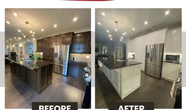 Painting Dark Wood Kitchen Cabinets White Thumbnail