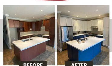 Refinishing Kitchen Cabinets Two Tone Thumbnail