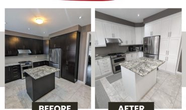 Refinishing Dark Kitchen Cabinets Painted White Thumbnail